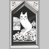 Men's Design By Humans Ghost cat the Keeper of the Crypt By runcatrun T-Shirt - 2 of 2