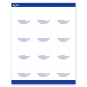 Avery Round Business Cards, Watercolors Design, 2" Diameter, 120ct - 1 of 4