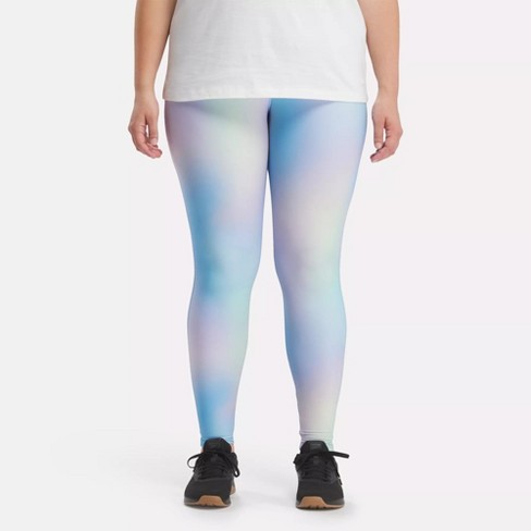 Reebok Lux Bold High rise Printed Leggings plus Size 4x Bold Cyan Target