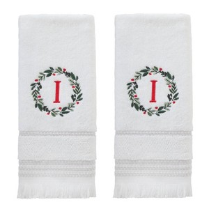SKL Home 2pk Wreath Monogram Hand Towels "I" - 1 of 4