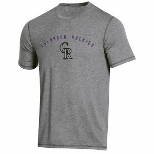 MLB Colorado Rockies Men's Gray Athletic Performance T-Shirt - M