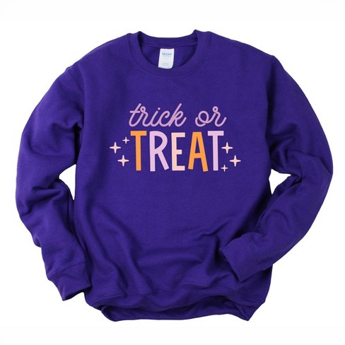 Simply Sage Market Women's Graphic Sweatshirt Trick Or Treat Colorful - image 1 of 4