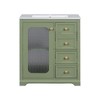 30-Inch Bathroom Storage Cabinet with Soft-Closing Glass Door, Small Bathroom Vanity - 3 of 4