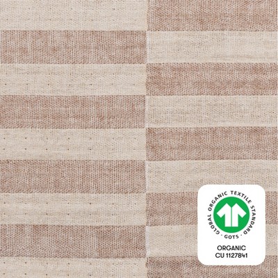 Organic Cotton Cocoa Stripe Muslin Crib Sheet