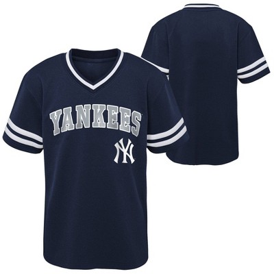 Mlb New York Yankees Boys' White Pinstripe Pullover Jersey : Target