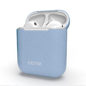 iHome AirPods Case Cover, Compatible with AirPods Generation 1 & 2, Sleek Sandspray Finish, Heavy Duty Protection, Pastel Blue - 1 of 4