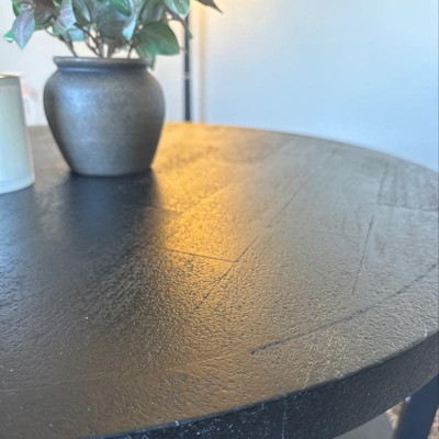 Castalia Coffee Table Black - Threshold™: Round Wood Design, Spot Clean ...