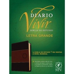 Biblia de Estudio del Diario Vivir Ntv, Letra Grande (Sentipiel, Café/Café Claro, Letra Roja) - Large Print (Leather Bound) - 1 of 1