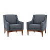 Set of 2 Gerard Mid-century Modern Style Armchair with Sloped Arms | ARTFUL LIVING DESIGN - 2 of 4