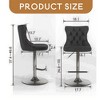Golden Swivel Velvet Barstools Adjusatble Seat Height from 25-33 Inch, Modern Upholstered Bar Stools with Backs Comfortable Tufted - Leovsnove - 4 of 4