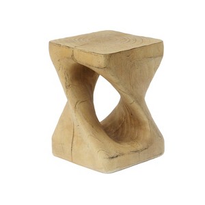 Maliang Coffee Table, Twist Shape Side Table, Wood-like texture - 1 of 4