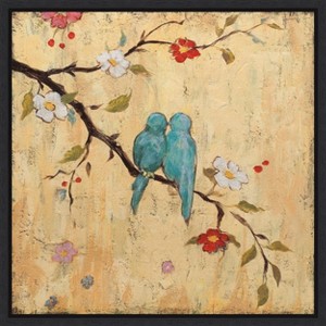 Amanti Art Love Birds II by Katy Frances Framed Canvas Wall Art - 1 of 4