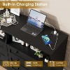 Jojoka Dresser for Bedroom with Power Outlet, Modern 6 Drawer Dresser Wooden with LED Light - 4 of 4