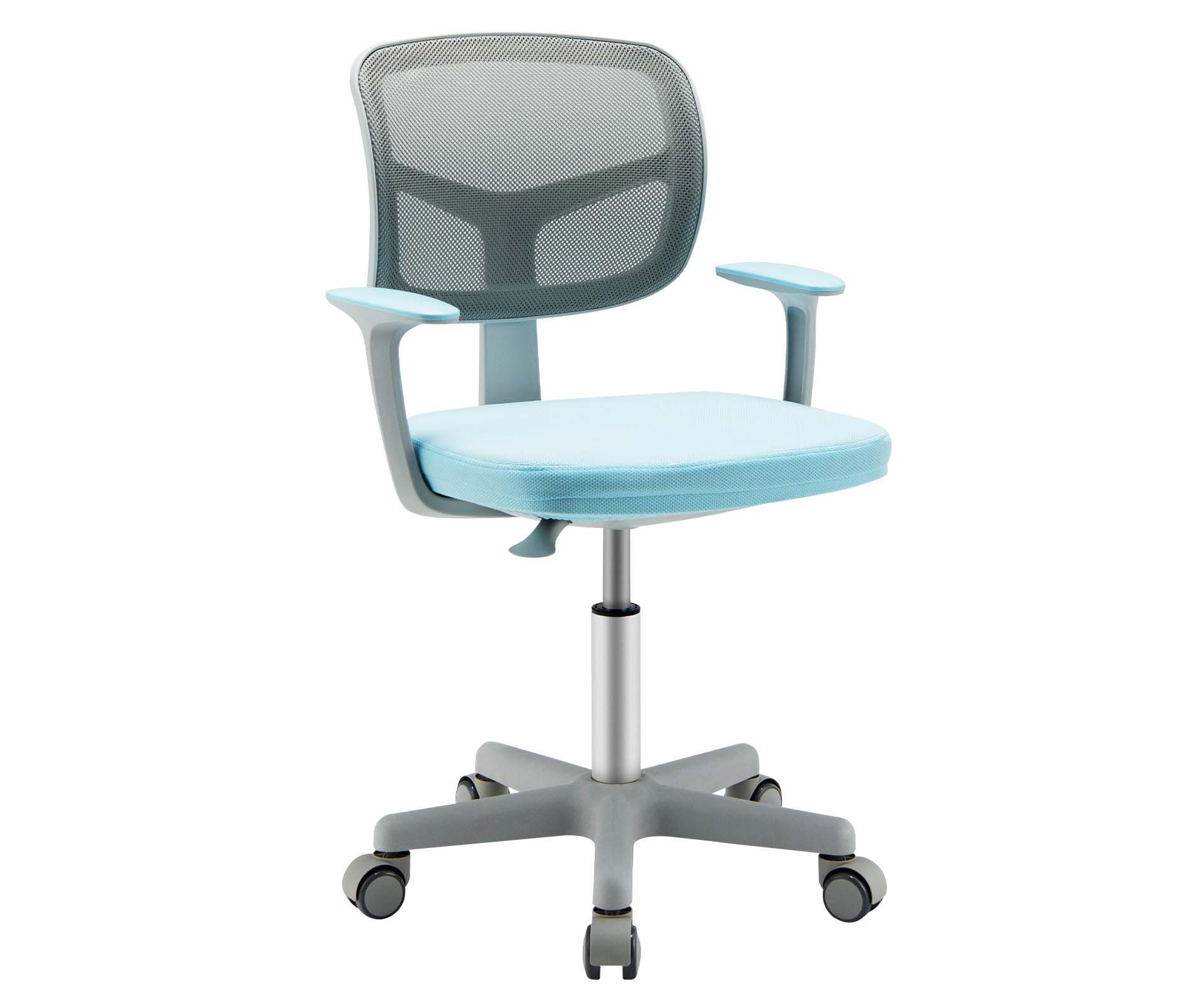 Costway Kids Desk Chair Adjustable Height Children Study Chair w/Auto Brake Casters Blue