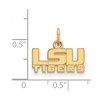 Black Bow Jewelry 10k Yellow Gold Louisiana State Fighting Tigers NCAA Extra Small Pendant - 2 of 3