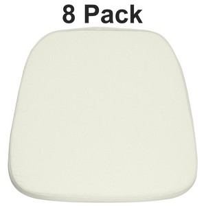 Flash Furniture Lucy 8 Pack Soft Ivory Fabric Chiavari Chair Cushion - 1 of 1