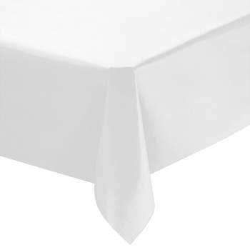 Smarty Had A Party White Rectangular Linen-Like Tablecloths (50" x 108") (12 Tablecloth)
