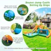Tangkula Inflatable Water Slide 9 in 1 Bounce House w/Slides & Pools Climb Wall Soccer Gate & Ring Toss Game Water Park w/Carry Bag Without Blower - 4 of 4