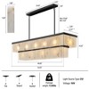54" Modern Dual-Layer Rectangle Drum Kitchen Island Chandelier - 4 of 4