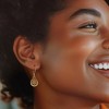 Ross-Simons Italian 14kt Yellow Gold Openwork Floral Lace Teardrop Earrings - 2 of 4
