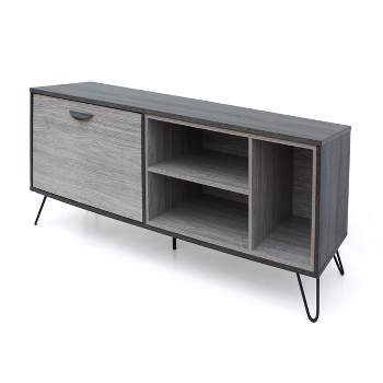 Dorrin Mid Century Wooden TV Stand for TVs up to 60" Sonoma Gray Oak Brown - Christopher Knight Home
