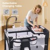 Kinder King 4-in-1 Portable Nursery Center and Bedside Crib with Bassinet, Changing Table, Storage Basket, Side Zipper & Travel Bag - 4 of 4