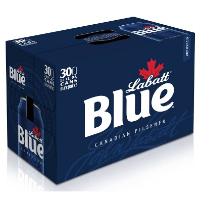 Labatt Blue Canadian Pilsener Beer - 30pk/12 fl oz Cans