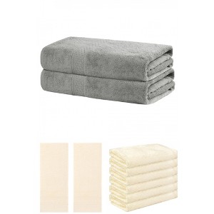 REGALWOVEN Striped Soft Absorbent Bathroom Cotton Towel Set 3 Pcs - 1 of 4