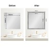Amanti Art Mirror Makeover Bathroom Mirror Frame Border Kit - Fully Assembled Peel and Stick Frame - Mirror NOT Included - Flair Trim - 4 of 4