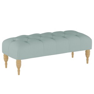 Tufted Bench Linen Seaglass - Simply Shabby Chic