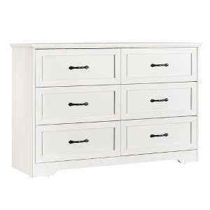 5/6 Drawer Dresser, Modern Wood Storage Chest Organizer for Clothes, Bedroom - 1 of 4