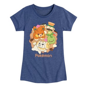 Girls' - Pokémon - Cafe Group Fitted Short Sleeve Graphic T-Shirt - 1 of 4