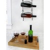 AuldHome Design Wall Mounted Wine Rack; Black Wrought Iron Storage Organizer for Bottles or Towels - image 3 of 4