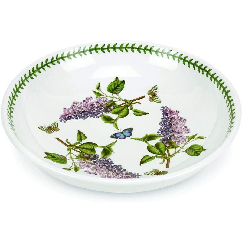 Portmeirion Botanic Garden Fine Earthenware Pasta/Low Fruit Bowl, Made in England - Lilac Motif,13 Inch, 4 of 6