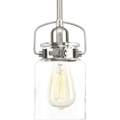 Calhoun Brushed Nickel Mini Pendant with Glass Shade