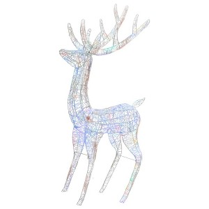 vidaXL Reindeer Christmas Decoration Cold white Acrylic - Multicolor 3 x 1 x 6 ft - 1 of 4
