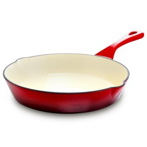 Artisan 8 Inch Skillet - Round - Scarlet Red - Enameled - Cast Iron - O/S - Color Sticker - 1 of 4