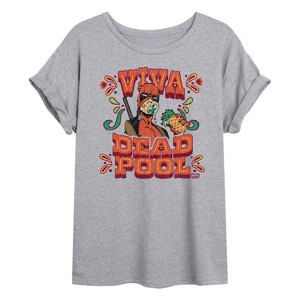 Women's - Marvel - Viva Deadpool Oversized Graphic T-Shirt - 1 of 4