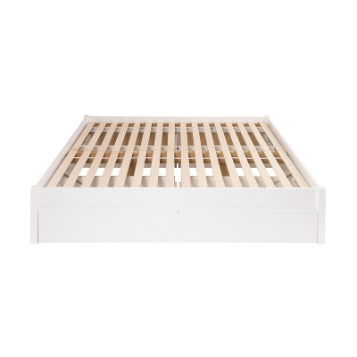White King 4-Post Platform Bed with Storage Drawers
