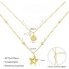 14K Gold Starfish & Shell Pearl Necklace - Adjustable Stainless Steel Chain, Beach Jewelry - 2 of 4