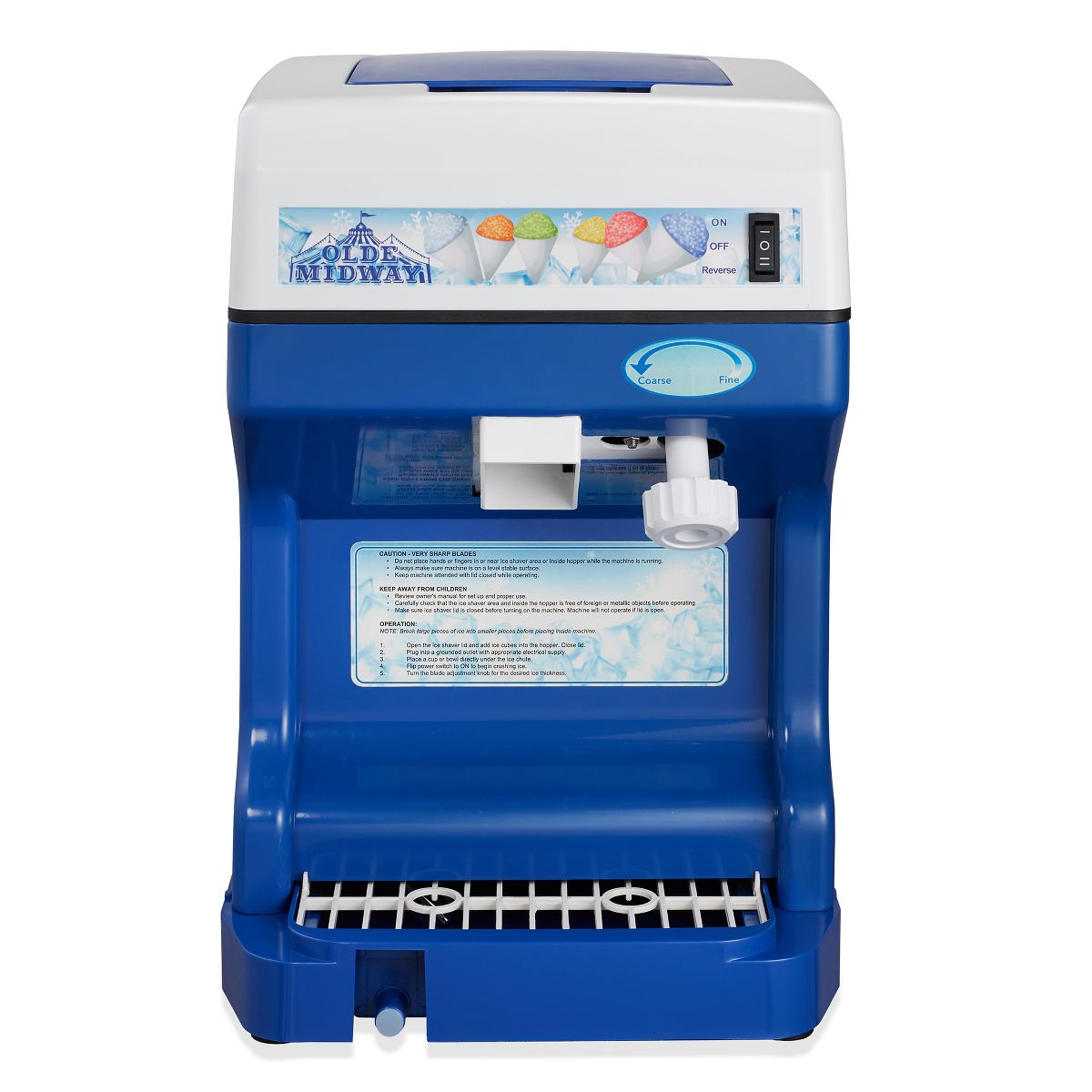 Olde Midway Ice Shaver Snow Cone Machine for Slushies, Desserts, and Frozen Treats - thumbnail 2