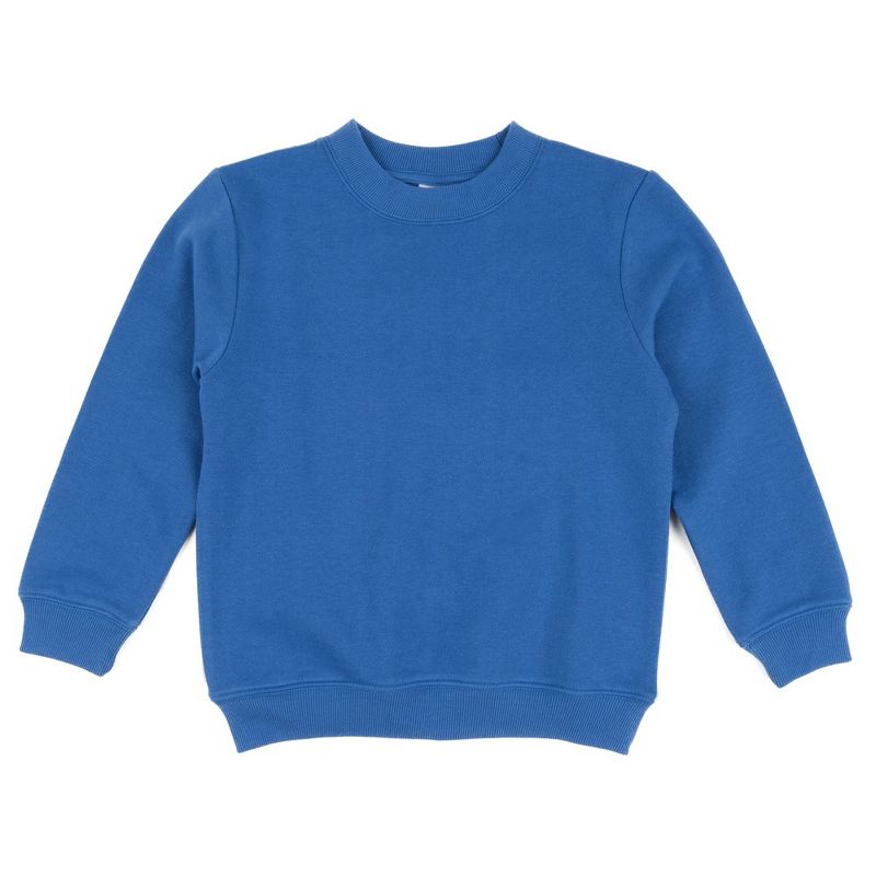 Leveret Kids Long Sleeve Classic Solid Color Sweatshirt, 1 of 3