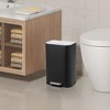 Stainless Steel Trash Can with Thin Lid with Step Pedal, Large Garbage Can for Kitchen,Shopping mall, living room, office - 4 of 4