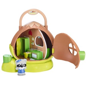 Timber Tots: Hazelnut House - Mini Home & Raccoon Figurine, Spinning Rooms - 1 of 4