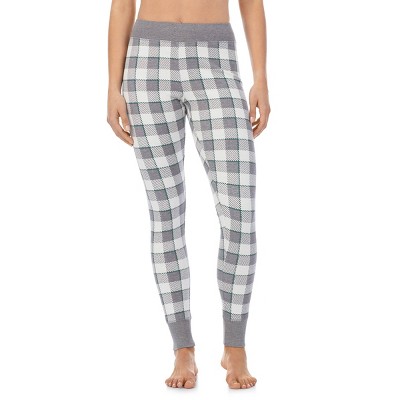 Warm Essentials by Cuddl Duds Women's Waffle Ribbed Combo Leggings with Smooth Edge