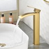 Cobbe Single Handle Single Handle Bathroom Vessel Sink Faucet with and Pop-Up Drain Single-Hole Installation Brushed Gold - 3 of 4