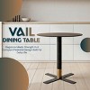 LeisureMod Vail Round Dining Table – MDF Top with Black X-Shaped Steel Base, Modern Kitchen, Dining Room, Bistro, or Pub Table for Contemporary Spaces - 4 of 4