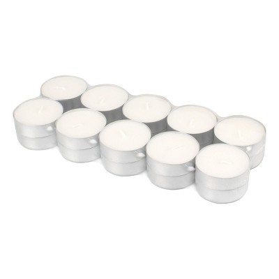 Stonebriar Long Burning Tealight Candles - 8 Hours - White - Unscented - 100 Pack