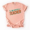 The Life Of A Teacher Puff/Glitter - Womens Garment Dyed Tee - 2 of 3