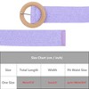 INSPIRE CHIC Women's Cotton and Linen Style Circle Buckle Plastic Straw Braided Belt for Dresses 1 Pcs - 4 of 4